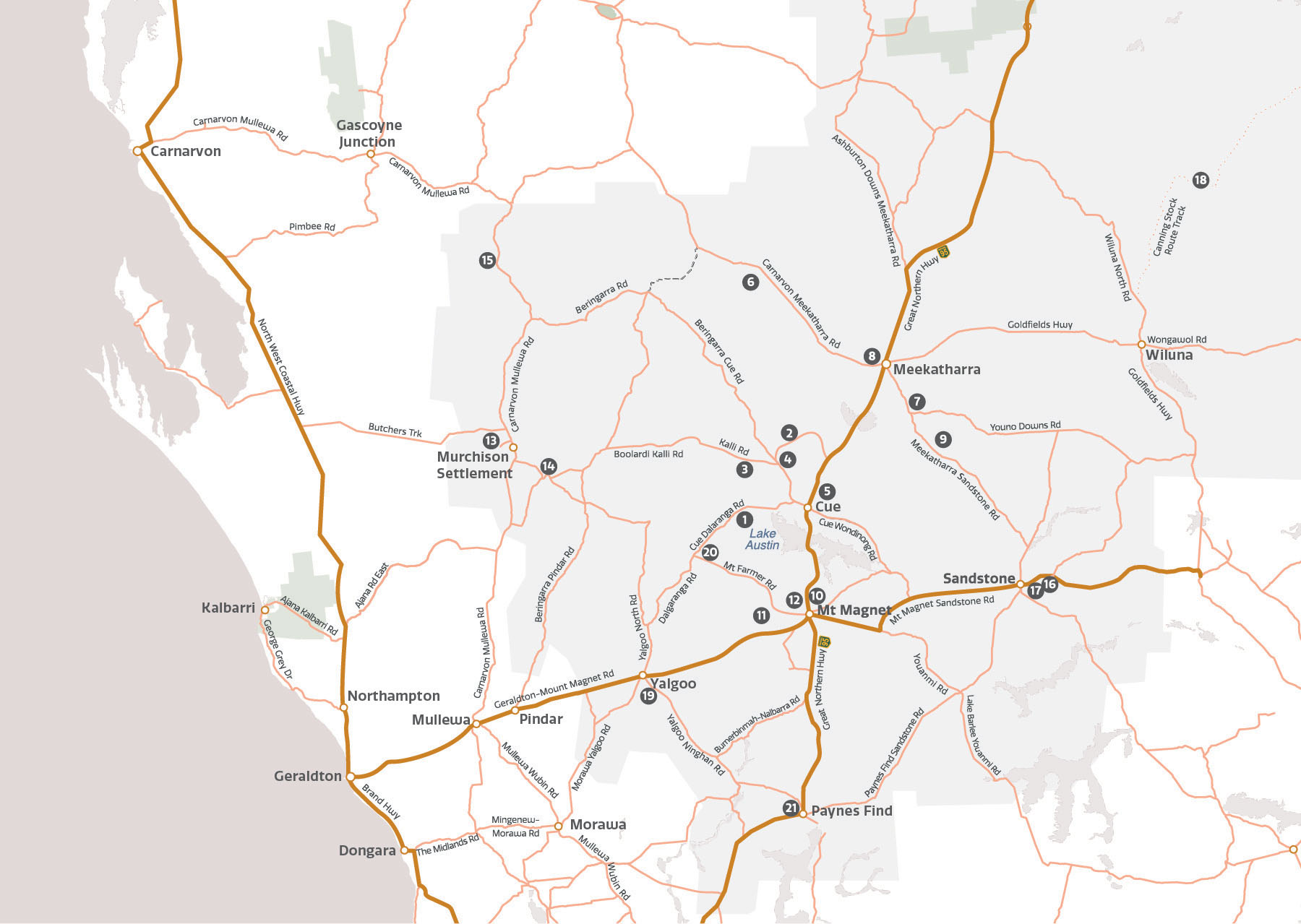 Map of Murchison region of Western Australia